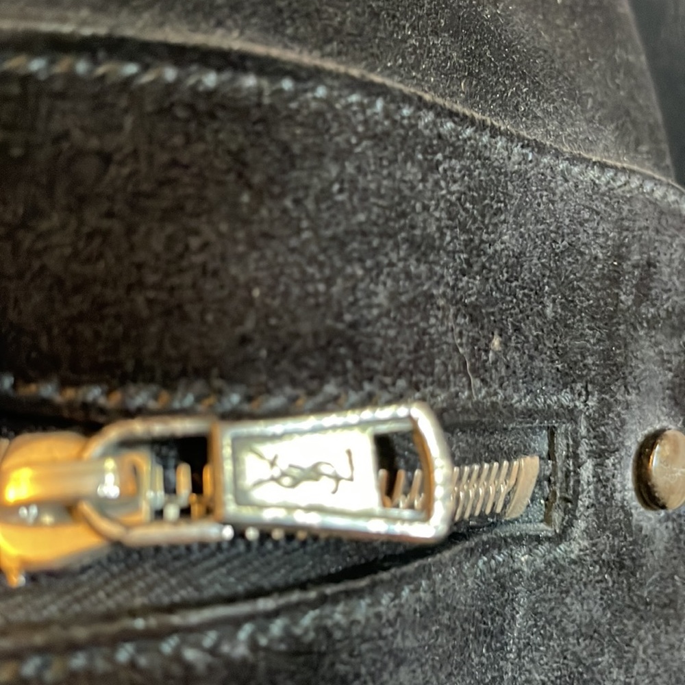 Suede Yves Saint Laurent paris YSL muse overnight duffle camping travel - Picture 10 of 16